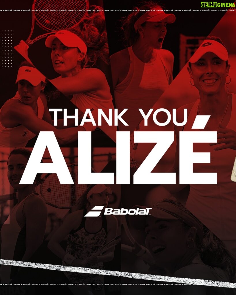 Alizé Cornet Instagram - Merci Alizé ❤️ #BabolatFamily #WeLiveForThis #farewell