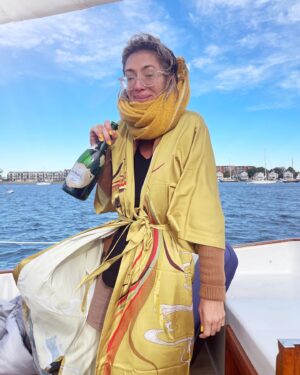 Allie McCulloch Instagram - Had the best past weekend celebrating the bride-to-be, my little sis, McKenzie! We literally couldn’t have celebrated better!just us three sisters & mom! slept on a sailboat in Newport, Rhode Island! and had ALLLLL the lobster (and cheese…and champagne…) we could handle! 
cannot WAIT for the wedding in the badlands! 🦬🌵