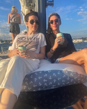 Allie McCulloch Instagram - Had the best past weekend celebrating the bride-to-be, my little sis, McKenzie! We literally couldn’t have celebrated better!just us three sisters & mom! slept on a sailboat in Newport, Rhode Island! and had ALLLLL the lobster (and cheese…and champagne…) we could handle! 
cannot WAIT for the wedding in the badlands! 🦬🌵