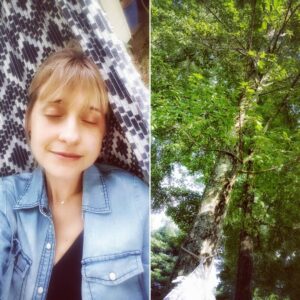 Allison Mack Instagram - "An optimist is a man who plants two acorns and buys a hammock." #JeandeLattre deTassigny... I've learned how to enjoy lying in a hammock. Sitting and being with me. Enjoying the sun and hearing the wind... it is enough.... #peace #nourishment #soulfood #summerlove