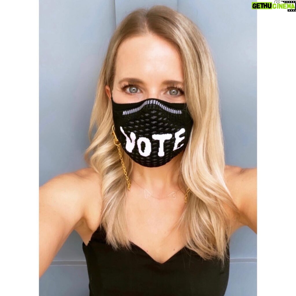 Allison Munn Instagram - ⁣ I’m a nerd about voting & I have been since I was a teenager. When I was growing up, my core values differed from most of the people around me & I couldn’t wait to be old enough to vote. Because I’d be 18 by the general election, I was allowed to register at 17 (for the primaries) & I remember feeling giddy with power. ⁣ ⁣ My late father was a lobbyist & we had completely opposite political viewpoints. We would debate about politics but it never turned ugly - it just drove him nuts that my vote was essentially cancelling out his. I miss him most around election time. ⁣ ⁣ I still feel giddy when I vote. Whenever I see racism, xenophobia, homophobia, transphobia, basic human rights in danger of being taken away, kids locked in cages, climate change deniers & people in power who tell us not to be afraid of a deadly pandemic that has killed over 200,000 Americans, I love that at the very least, MY one vote will cancel out the one vote of someone who supports this hate. That is power. Voting is power. I’m using that power to vote for @JoeBiden & @KamalaHarris. ⁣ ⁣ I’m preemptively shutting off comments because I don’t feel like dealing with bots & trolls on my birthday. ⁣ ⁣ Please enjoy these random photos & embarrassing outfits from the distant past. ⁣ ⁣ Please Vote. Vote early if you can. 🗳 ⁣#vote #rockthevote @rockthevote ⁣ Mask: @variantmalibu⁣ Mask Chain: @mynicejewishmother ⁣ ⁣