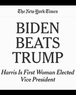 Allison Munn Instagram - Congratulations Madam Vice President-Elect Harris & President-Elect Biden. 💙⁣⁣
⁣⁣
Watching this historic moment with my kids this morning has me emotional with gratitude & relief. We were all gathered around the television, watching decency win in real time. What a great lesson for my kids to experience. ⁣⁣
⁣⁣
And - THE FIRST FEMALE VICE PRESIDENT OF THE UNITED STATES!!!! A Black & South Asian woman!! The impact of this achievement can not be overstated. ⁣
⁣
Congratulations to @kamalaharris and @joebiden.