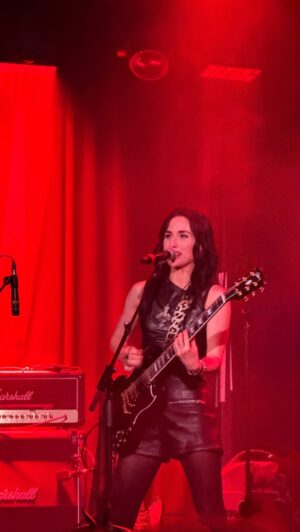 Allison Scagliotti Instagram - Made the blood flow up the walls at @thewhiskyagogo last night. Throw and go with jam buddies @basscrasher @toshajonesdrums and @matt_e_fuller for @ultimatejamnight. Someone tell @officialdanzigverotik and @doylewolfgangvonfrankenstein.