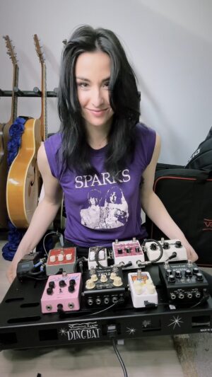 Allison Scagliotti Instagram - There comes a time in every Dingbat’s life where she needs a little more space. New @voodoolabofficial rig with all my goodies and room for one more, #foundonreverb. #guitargear #pedalboard #dingbat