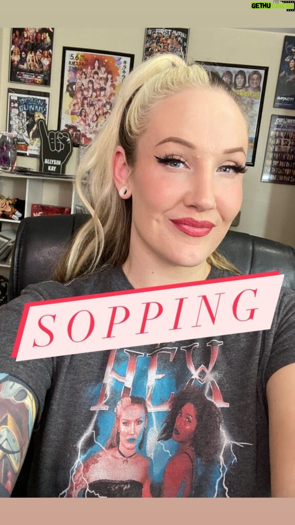 Allysin Kay Instagram - Who’s your favorite SOPPING wrestler??? Join us tonight on Twitch at 10pm Eastern! 🖤