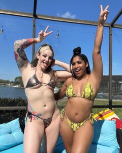 Allysin Kay Instagram - HEX on the Beach 🏖 Marti & I are doing a Virtual Signing this Saturday 7/22 with @captainscornerwrestling! Brand new 8x10s are available for preorder NOW on Captain’s FB page - Link in my stories & bio 😍 . . . . #TheHEX #Martibelle #AllysinKay #WomensWrestling