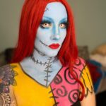 Allysin Kay Instagram - I’m really regretting not throwing on some glasses and a shorter wig and doing a Sally Jessy Raphael mashup now 🥲 We ended this year’s Twitch costumes with possibly my favorite makeup yet 😍 This isn’t the last of my cosplay posts, but I promise I won’t say “spooky season” for the rest of the year 😅 **I am completely unedited in this pic so you’re getting all the smudges, the cat hair stuck to my paint, everything 😂 Check my Twitch for the replay** #Sally #nightmarebeforechristmas #sallycosplay