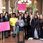 Alyssa Sutherland Instagram - Yesterday, we traveled to Albany to meet with lawmakers and hold a press conference with our bill sponsors, Senator @bradhoylman and Assembly Member @karinesreyes87, to build support for the #FashionWorkersAct (S.2477/A.5631). Models are advocating for essential labor protections and striving to bring the fashion industry in line with the standards of other industries. “Fashion workers deserve equal access to rights like other workers in traditional fields,” said Assembly Member @karinesreyes87. “I am proud to be the Assembly sponsor of the New York State Fashion Workers Act, because as the nature of work changes, our laws need to change too. Creative workers should have access to basic protections from harassment, wage theft, the misuse of their image, and other forms of dehumanization. I am hopeful that my colleagues in the Legislature will pass this critical piece of legislation and protect workers from these abuses.” Thank you to our bill sponsors and all the models who joined us yesterday to make our lobby day a success. With less than two months before the legislative session ends, we need your support. Please amplify and follow along for more highlights from our lobby day and opportunities to get involved! @modelallianceny