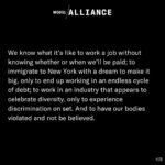 Alyssa Sutherland Instagram - I’m proud to serve on the @modelallianceny Worker Council – a collective of models and content creators joining together to make our industry safer not only for ourselves, but also for future generations. Swipe to read our full statement and join our campaign for the #FashionWorkersAct at the link in my bio.