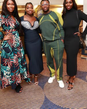 Ama K. Abebrese Instagram - The @ghpropertyexpo cocktail night where I had the pleasure of hosting.

With bosses @anna.agyekum08 & @victoria_agyekum ✨

Cc @ellenthomasuk @michaeldapaah @evasimpsonpublicrelations @ejosnk 

My outfit: @mishantygroup 
MUA: @brskin_ 
📸: @aklassphotos