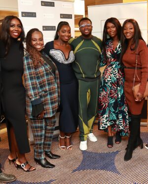 Ama K. Abebrese Instagram - The @ghpropertyexpo cocktail night where I had the pleasure of hosting.

With bosses @anna.agyekum08 & @victoria_agyekum ✨

Cc @ellenthomasuk @michaeldapaah @evasimpsonpublicrelations @ejosnk 

My outfit: @mishantygroup 
MUA: @brskin_ 
📸: @aklassphotos