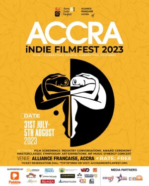 Ama K. Abebrese Instagram - The 2023 edition of the @accraindiefilmfest will take place at @af_accra from 31st July till 5th August. 

This year’s theme is ‘Film: Connecting People, Connecting Cultures’.

Free ticket reservations. @accraindiefilmfest