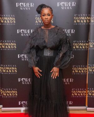 Ama K. Abebrese Instagram - Surely, Goodness and mercy shall follow me. 👑

Host duties for the @glomamauk. 

Outfit: @mishantygroup 
MUA: @funmitaiwo_mua
📸 @emmanuelmireku_photography /@mannydoeswine