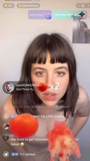Amalia Soto Instagram - ❤️🍅 tomato girl 🍅❤️

full video on view tomorrow night   this weekend (11/9-11/11) at @publicworks_nyc fundraiser “homecoming” 

thank you to @thebackstreetboyz for helping with my tomatoes 🫶🍅