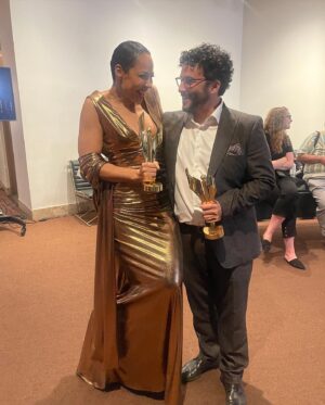 Amanda Brugel Instagram - In-person appreciation monologue: Barb Houdinied my dress and I got heckled on the carpet and was a maniac during the ceremony and smuggled casting directors into the restroom and witnessed history and proud Canadian Ryan Reynolds and deep hugged so many long lost friends and dined with my village and danced to a confusing amount of alt rock and I didn’t take a second for granted because it’s so damn glorious to be back together again, Canada. 

@thecdnacademy @hbomaxsortof