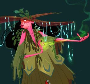 Amanda Jolly Instagram - Nature witch!  So, hello #witchtober number 2!  I’ve now done double what I realistically thought I would, so everything from here on out is a feat of pure... maaaagic?  Keep your throwing-tomatoes to yourself, thanks.  Still trying to shake off illness, so we’ll see what lies ahead! .
.
#animation #characterdesign #visualdevelopment #illustration #witch #halloween #digitalart #amandajolly