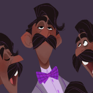 Amanda Jolly Instagram - [SWIPE] PROFESSOR PLUM - WITH THE PIPE || And at long last, we reach our final suspect: the illustrious Professor Plum.  Appointed with bow ties and elbow patches, this scholar loves looking a man-of-thought as much as he likes proving it in conversation. Always more about the brain’s power than the body’s, he’d likely faint at the first sign of violence. .
.
Or can a healthy mind plan the perfect crime? .
. 
If I had to guess where Mr. Black and the good Professor had final words, I could think of no better place than the Library. .
. [Thank you all for going on this journey with me. This has been such a passion project, and I don’t plan to leave it alone permanently.  I’m just happy to have completed The Big Six. Your enthusiasm has been astounding and your support has meant everything.].
.
#animation #characterdesign #visualdevelopment #illustration #digitalart #clue #artofclue #amandajollylines