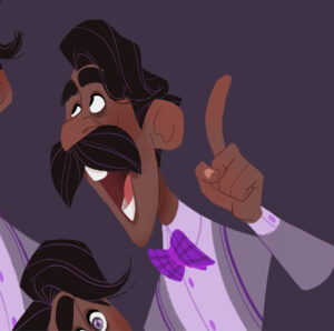 Amanda Jolly Instagram - [SWIPE] PROFESSOR PLUM - WITH THE PIPE || And at long last, we reach our final suspect: the illustrious Professor Plum.  Appointed with bow ties and elbow patches, this scholar loves looking a man-of-thought as much as he likes proving it in conversation. Always more about the brain’s power than the body’s, he’d likely faint at the first sign of violence. .
.
Or can a healthy mind plan the perfect crime? .
. 
If I had to guess where Mr. Black and the good Professor had final words, I could think of no better place than the Library. .
. [Thank you all for going on this journey with me. This has been such a passion project, and I don’t plan to leave it alone permanently.  I’m just happy to have completed The Big Six. Your enthusiasm has been astounding and your support has meant everything.].
.
#animation #characterdesign #visualdevelopment #illustration #digitalart #clue #artofclue #amandajollylines