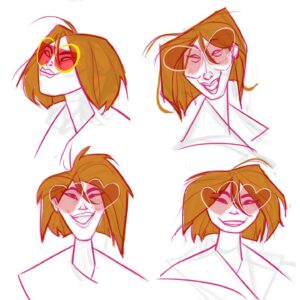 Amanda Jolly Instagram - Some last Lylas for ya!  These were some of my earliest sketches of her, and can you tell I was inspired by Awkwafina for a couple of em?  Haha.  We went in a different direction, but still fun. :)

#acrossthespiderverse #spiderverse #spiderverseart #spiderverselyla #spiderversecharacterdesign #characterdesign #animation