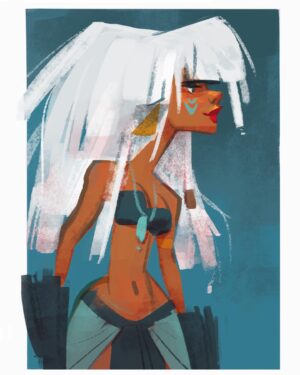 Amanda Jolly Instagram - 4. KIDA || When #atlantis first came out, just about everyone I knew said, “IT LOOKS LIKE YOU DREW THIS MOVIE.” So if you wanted to know the style I drew in high school, I guess Atlantis is close-ish.  Haha.  Also, that Kida-stone scene is still everything.  #sixfanarts . .
#characterdesign #animation #disney #conceptart #digitalart #illustration #visualdevelopment #amandajolly