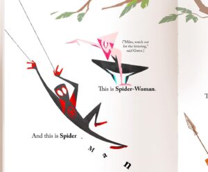 Amanda Jolly Instagram - So back at the very start of the film, all the artists were asked to riff on different art styles as potential universes for our characters.  I immediately went for children’s books made by the Provensens.  Lol. As one does. I still love this piece.  I’d draw Kraven’s vest like this all day, any day.  Enjoy!

#acrossthespiderverse #spiderverse #spiderverseart #spiderman #milesmorales #gwenstacy #spidergwen #spiderwoman #characterdesign #animation #childrensbooks