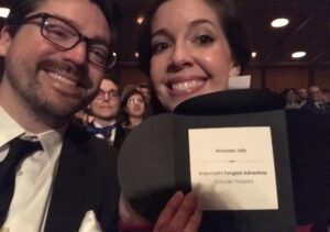 Amanda Jolly Instagram - So, I won an Annie Award for Character Design last night - my husband by my side as he’s been since day one - and for work on Tangled, which has my whole heart. To say I’m overwhelmed (see second photo, haha) is an understatement.  Animation is everything I love, and I’ve never felt more a part of its community than last night.  Congrats to all the nominees and award winners.  Congrats to Spiderverse which SWEPT, so deservedly. And thank you so much for the insane support I felt last night from all the friends I’ve made in this industry so far.  You all are everything.  I love you. (1st two pics thanks to one of my bffs @caroberson85!) .
.
.
#animation #annieawards #annieawards2019 #rapunzelstangledadventure #characterdesign #disney b