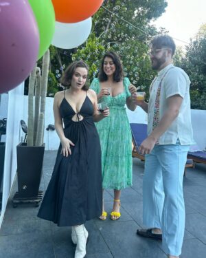 Amanda Lehan-Canto Instagram - GET OUTSIDE…it’s golden hour 🫧 🌞 
#shourtney2024 #bubblemachine #thereaping 

Congratulations @co_mill & @shaynetopp we love you!