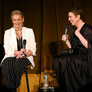Amanda Keller Instagram - Sorry @brendanjonesyjones but @amandarosekeller has found a new best friend in Oscar winning actress, Olivia Colman 🤷‍♀️❤️

Two icons! ✨

#oliviacolman #amandakeller #wickedlittleletters #randwickritz
