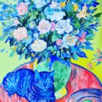 Amanda Lear Instagram - Blue Cat #minoubleu #oil painting #