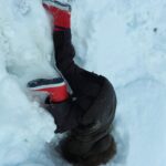 Amanda Owen Instagram – Dig those drifts. ❄️ 
#snow #yorkshire #winter #drift #children #play