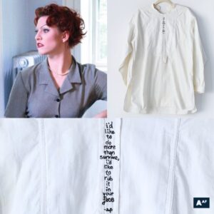 Amanda Palmer Instagram - AAF can’t stop won’t stop thinking about these amazing embroidered shirts by @tinypricksproject ! The best part: they’re going to be auctioned off to benefit abortion access! Some of the shirts are even signed by celebs like these two phenomenal singer-songwriters @amandapalmer and @nekocaseofficial! Get your one-of-a-kind shirt today at the link in our bio! #AbortionAF
