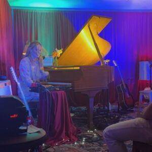 Amanda Palmer Instagram - Scenes from one of the last shows at @gravesidevariety last night with @gollypresents - @hollymiranda and @graciecoates bringing the love to a sold out crowd, and for the algorithm, @stormof69 taking over the drawing table. We are gonna shutter this amazing pop-up cabaret avant-garde venue experiment in the woods JUNE 1. 

I’m gonna miss this place so much, but we are going to move down the street for chapter two. And look what we DID. Tonight I’m hosting my last lock-in “private practice” solo piano show for patrons and close friends and I’m so exciting. I’m gonna take requests and play patreon requests from a post I made a few days ago, bring on some special guests, and play some fetal unfinished @dresdendolls songs. I’m filming a select part of the night for patrons so join. Liz Grammaticas (@insta_grammaticas) has been holding down the fort so beautifully … and we are closing with. BANG before the next chapter and new management and era unfolds about a half mile away in a new building. 🎉♥️💃🔥

Liz and I are also putting a HUGE wrap post/memorial/scrapbook together for the patreon, and it’ll be public. I’ll share it here. 

Our hearts are full. 

Go to @gravesidevariety for the final few shows!! My daytime author talk with Leslie Jamison on Sat June 1st at 1pm still has a few tix and will be 🔥🔥🔥👌

Holly photos by @insta_grammaticas, rest my me. ♥️🎉🎉