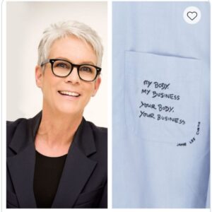 Amanda Palmer Instagram - It wasn’t me who chose the lyric, but “I’d like to do more than survive, I’d like to rub it in your face” for a quote to be embroidered on a shirt to raise funds for Abortion Access Front (@abortionfront) seems very logical. I am HONORED AF to be joining forces with @sarahkatesilverman, @jamieleecurtis, @margaret_cho, @stevienicks, @sandragbernhard, @nekocaseofficial, @busyphilipps and more to raise funds for this critical cause. All of us provided a quote, the quote was embroidered onto a vintage shirt, and all the shirts are up for auction. The auction closes May 16th so go FAST and bid. Your dollars will towards the endless battle to make sure people can access safe and legal abortion in our country. It’s getting more and more important every day. Dig deep and bid high. If you win this shirt and bring it to a show I promise I will personally also make it out to you and draw a dick on it if you want. Link to the auction in stories and in the @abortionfront feed. 

Thanks to @mwmccomiskey for taking the shots of me and to @lizzwinstead for putting this epic idea together. GO BID.