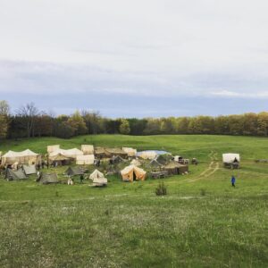 Amanda Schull Instagram - 3 years ago this week I was a cow person in 1852. 
Swipe left to see some of my fellow cow folk and a birdseye view of the epic tent world created for #12Monkeys. 
Fun fact: my horse did not care for me. 
@emilyhampshire 
@aaronastanford @tstashwick @the_joe_menendez 
#tbt 
#cowfolk #verywildwest #butactuallywildwildcanada