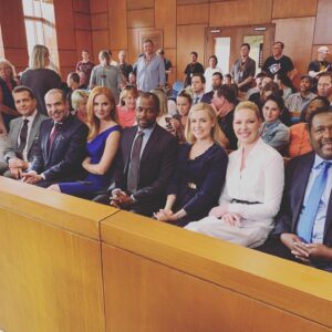 Amanda Schull Instagram - This first photo is from my first scene ever on #Suits. Holy cow was I excited. 
Tonight is the final episode of 9 seasons of brilliant television. What an honor to be part of this family. Here is a little stroll down #suitsville lane with some pretty swell humans. 
More to come. @suits_usa