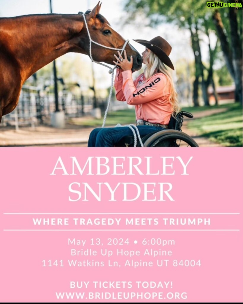 Amberley Snyder Instagram - 🎤 Two speeches coming up in Utah!! Don’t miss them! 🫶🏻 #amberleysnyder #walkriderodeo #motivationalspeaker