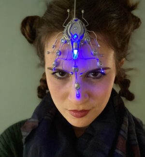 Amelia Rose Blaire Instagram - Had a blast playing #Cyberpunk TTRPG on Twitch yesterday! Here is my nomad character ⚡️Racer ⚡️with her neural interface. Thank you @cdpred & @twitch for giving us this exciting opportunity to play! Headpiece made by Dominic Elvin Designs on Etsy.
.
.
.
#DechartGames #cyberpunk2077 #cyberpunk #cosplay #twitch #rpg #roleplayinggame
