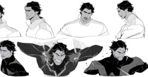 Ami Thompson Instagram - Miguel O'Hara design I did for #spiderverse