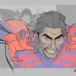 Ami Thompson Instagram - I had a lot of fun working with the team in figuring out the expression design for Miguel. We added some brush lines to bring out his facial structure. I hope it worked! #acrossthespiderverse
