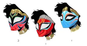 Ami Thompson Instagram - Here's some of my design of Pavitr Prabhakar's mask in #acrossthespiderverse