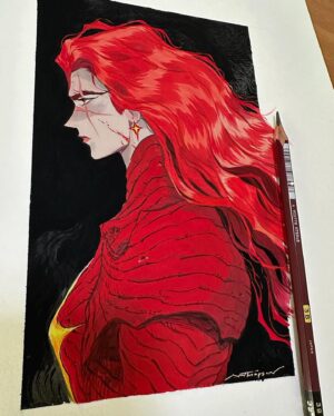 Ami Thompson Instagram - Testing out traditional painting again