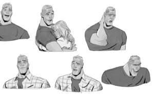 Ami Thompson Instagram - George Stacy expression designs I did for #acrossthespiderverse