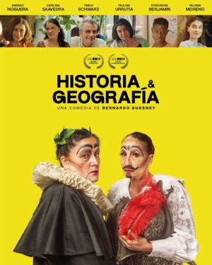 Amparo Noguera Instagram - 🎭 #HistoriayGeografia llega a los cines este 18 de abril. 

Una atrevida comedia protagonizada por Amparo Noguera junto a Catalina Saavedra, Pablo Schwarz, Paulina Urrutia, Steevens Benjamin y Paloma Moreno.

Gioconda, una recordada actriz de televisión cómica decide volver a su ciudad natal a montar una obra de teatro sobre la conquista de Chile.

➖
Produce: @equecocl 
Co-Financia: @culturas_cl 
Distribuye: @storyboardm_