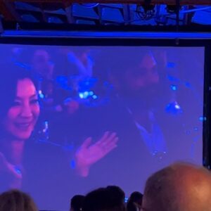 Amrit Kaur Instagram - It was an absolute joy to co-host this celebration at @eastwestplayers with Kavi Ladnier @kaviladnier1111 honouring the revolutionary actress Michelle Yeoh @michelleyeoh_official. Thank you @eastwestplayers for having me. 🙏🏽

I stepped out of the theatre watching Everything Everywhere All at Once blown away, inspired, mighty proud, sending long voice-messages to all my watsapp groups. The movie and performances explored the depths of our contemplative human existence with a brilliant sense of humour. What’s even more inspiring was that it was a movie where an Asian family just happened to be messengers of the creative message; they were just humans on screen. It wasn’t about them being Asian and that’s the next step forward for minority communities in film, which Michelle Yeoh for decades and now with this movie, have pioneered. Asians as humans, special yet the same as everyone else. Thank you for paving the path for all Asians and particularly Asian women. 

I’m so moved and thrilled about their work, to celebrate Michelle Yeoh, and the movie’s entire team. Truly one of the best films I’ve ever seen. And @michelleyeoh_official, in addition to her exceptional talent, one of the most graceful humans I’ve met. 

If you haven’t already, I state the obvious, watch it. Let’s all celebrate this revolutionary work. 🎉