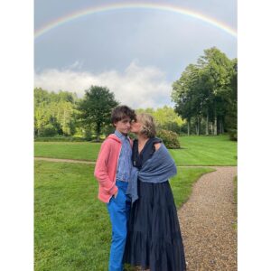 Amy Carlson Instagram - Happy Birthday to Nigel! He brings me so much joy. He is kind, funny, sweet, a great listener, wonderful friend, and can sing and dance like no other. Today when he turns -13 I could not be more proud of who he is becoming. I love you Nigel!!!! (-and since he doesn’t do Social Media I will show him this by hand❤️) Yay Nigel!