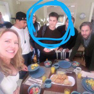 Amy Hargreaves Instagram - Happy birthday  1 day to my talented pretend son @dylanminnette
4 years around this breakfast table as cringe mom angsty teen 😂
But ultimately it has been a joy to call you my co-worker and friend   to see you evolve as an artist in so many exciting ways! Wishing you the best year yet and sending love! 🤗