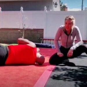 Amy Johnston Instagram - Violent patty cake with @vswarn🔥 
🎥by bae @sunnytellone ❤️

#fightchoreography
#fightscene #fightpractice #stunts #actionhero #stuntman #stuntwoman #actionactress #actionactor