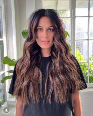 Amy Maghera Instagram - Thank you @katiemalyn for getting my hair ready for my month of wedding events ahead 😆 Not quite but almost! I wanted to add dimension and different tones and I absolutely love it! 
Now I just need to write my vows and do about a hundred other things 😊#weddingprep #weddinghaircolor