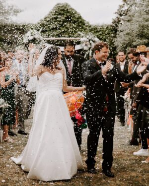 Amy Maghera Instagram - Happy Anniversary my E.T! One year a go we got married in England in front of all our family and friends and Aurora was in my belly. With you both I am learning the meaning of true love ❤️
