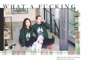 Amy Okuda Instagram - This was our holiday card this year. Hope everyone has a safe and healthy holiday and holy fuck let’s make 2021 better.
